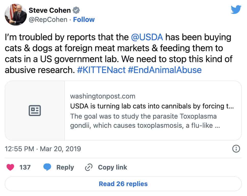USDA kitten cannibalism experiments
