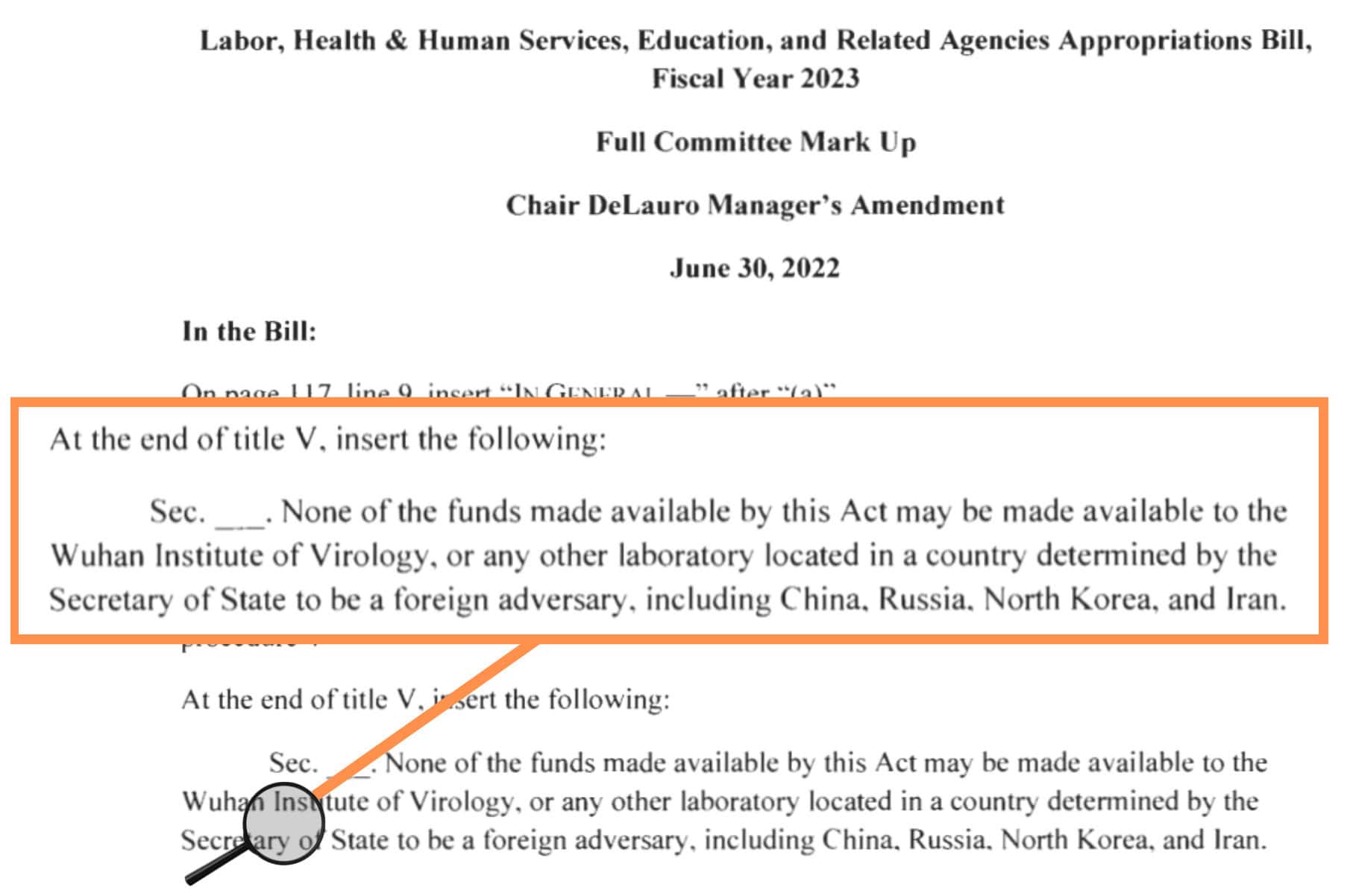 Foreign Animal Labs Defunded