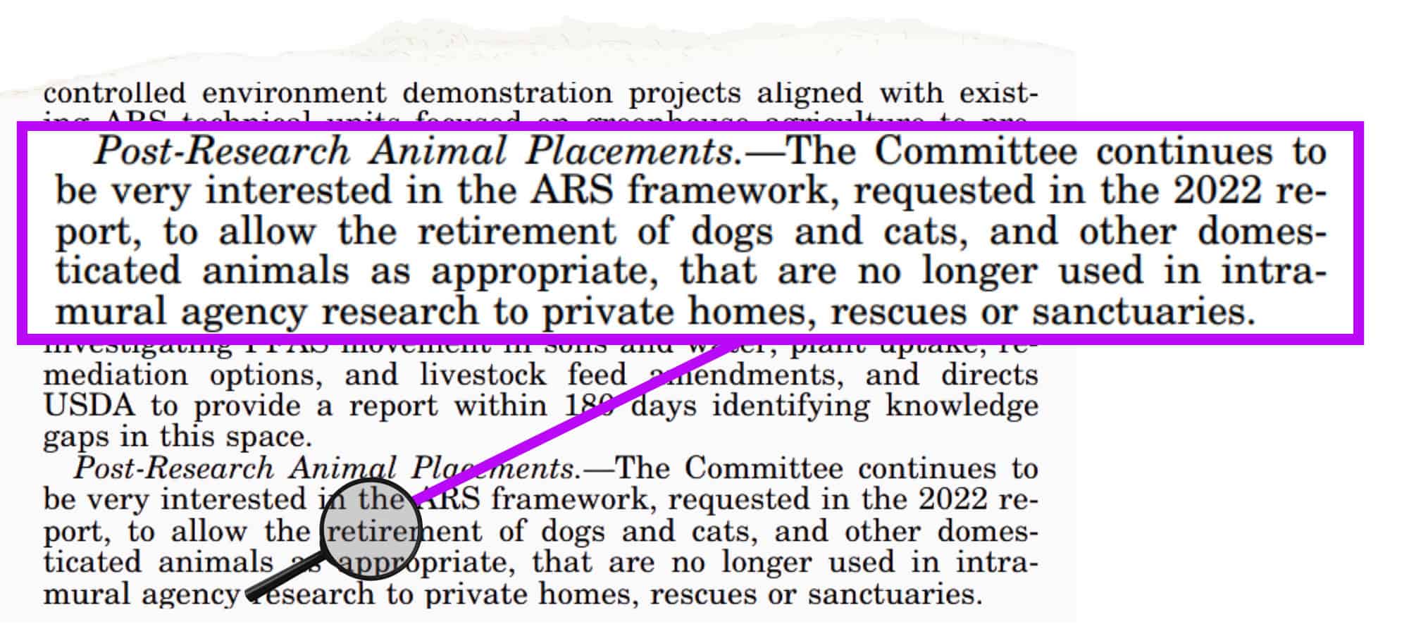 USDA Adoption/Retirement Program