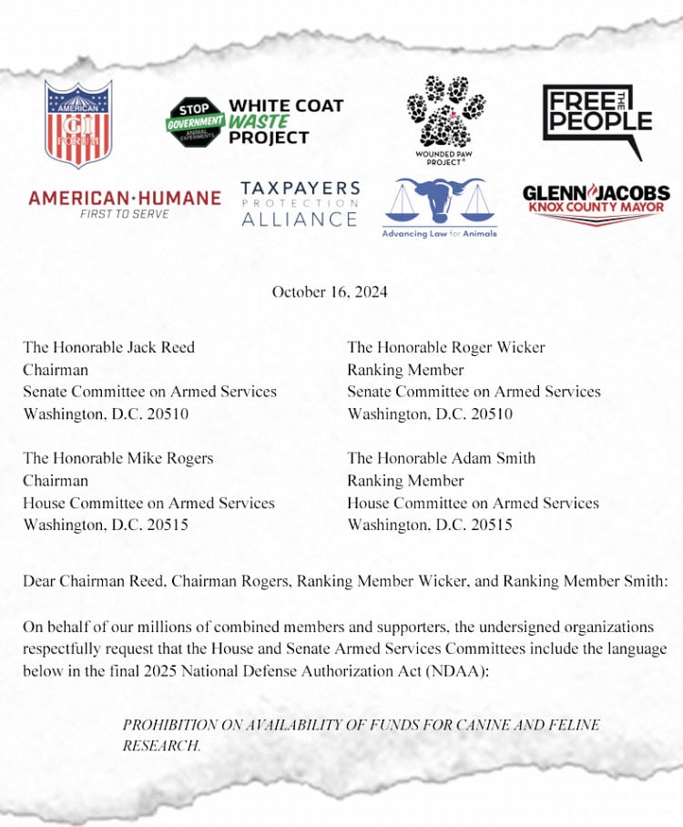 Defeat DOD Animal Abuse